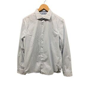 Cactus Man Ricky Singh Shirt Men’s M White Blue Dot Print Long Sleeve Cotton